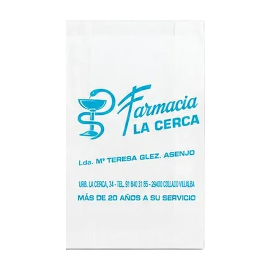 Sobre de papel personalizado para farmacia