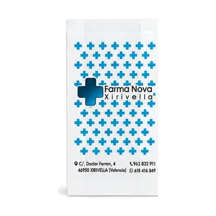 Sobre de papel personalizado para farmacia